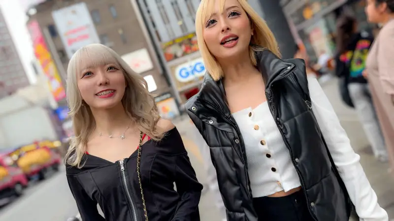 【藍瀬ミナ・蘭華】金髪ギャル2人の乱交3Pセックスがエロすぎる