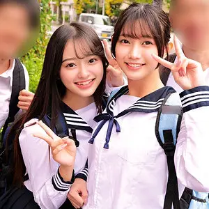 orecz525：【花守夏歩・谷村凪咲】童貞2人を筆おろしする制服女子がエロい