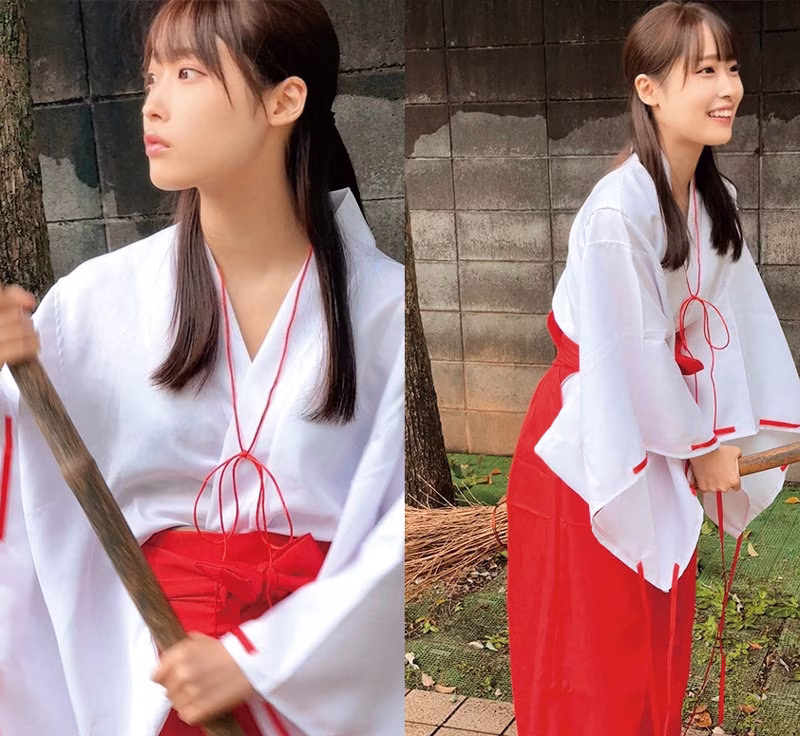 【天然美月】ビクビク感じるセフレ巫女の中出しSEXがエロい