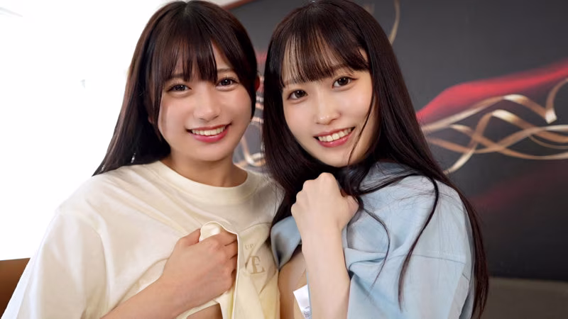 【北岡果林・天然美月】可愛すぎる美女2人のWフェラがエロすぎる