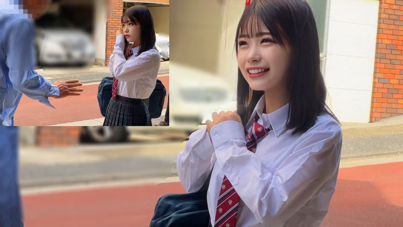 【逢月ひまり】笑顔でパイズリする制服美少女がエロすぎる