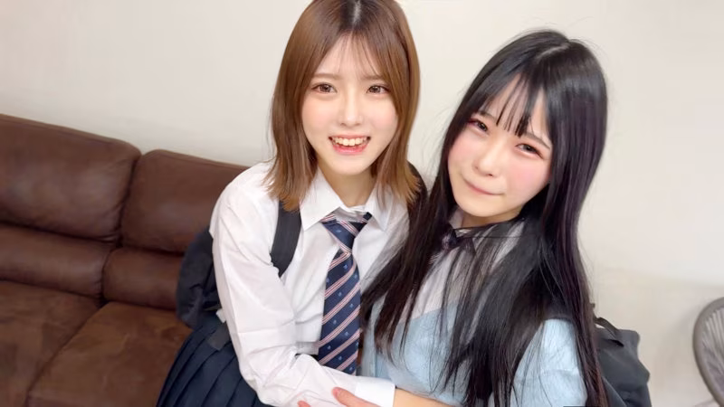 【皆瀬あかり・逢月ひまり】美少女2人組の即ハメ中出しSEXがエロい