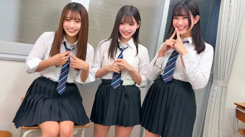smgd043：【佐藤愛瑠・北岡果林・谷村凪咲】美女JKたちのハーレムSEXがエロい