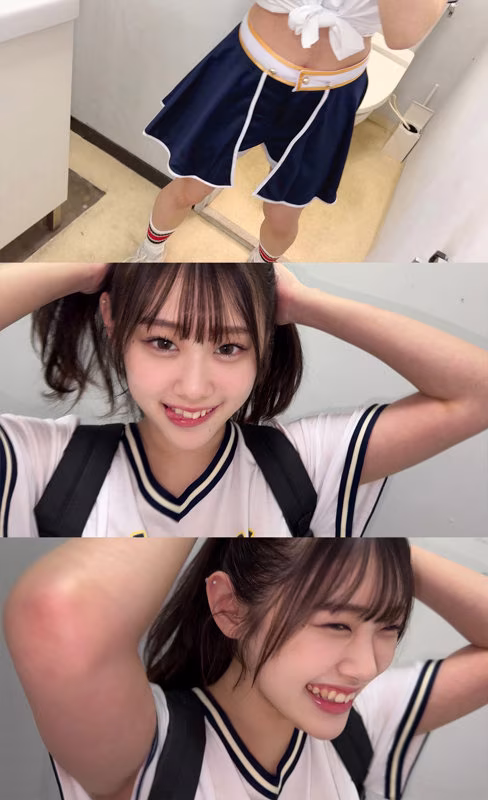 【白石なぎさ】トイレSEXする部活練習終わりのチア部がエロい