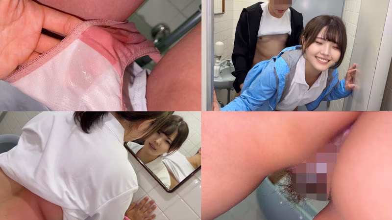 【河合陽菜】部室のトイレで中出しセックスする後輩彼女がエロい