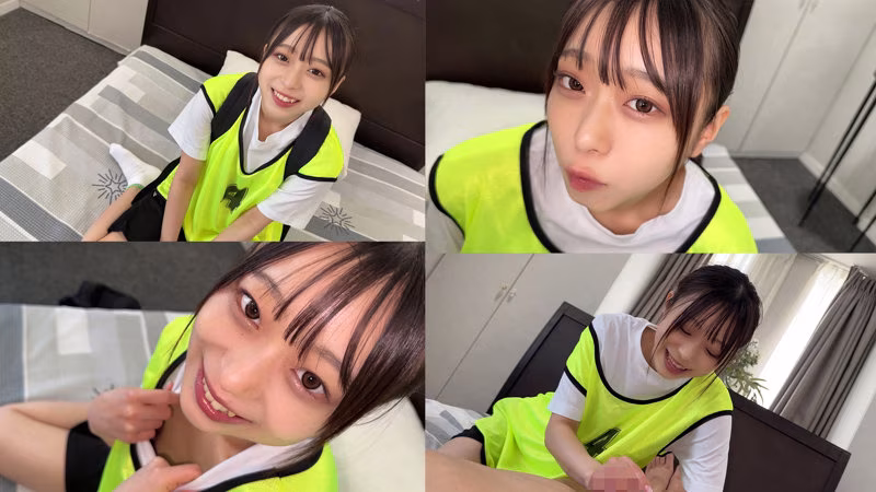 【月乃あや】部活終わりの彼女の玉舐め手コキがエロすぎる