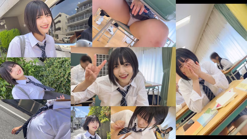 【虹村ゆみ】校内でハメ撮りする制服カップルがエロすぎる