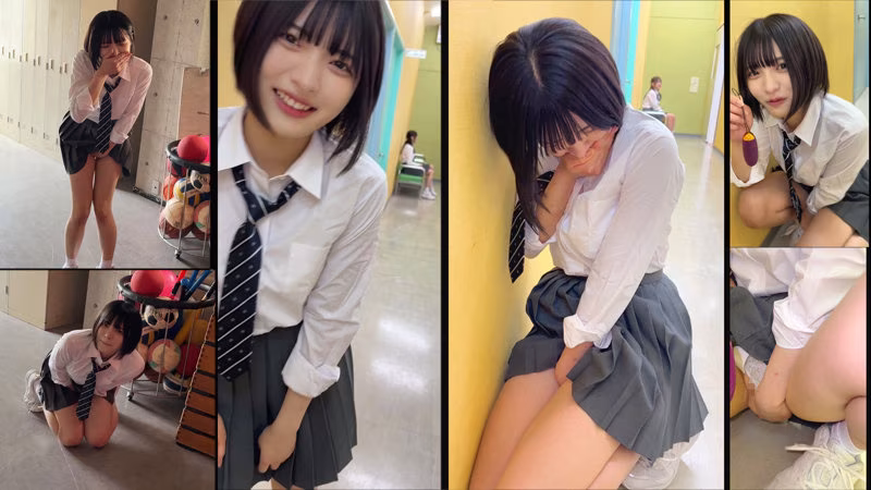 【虹村ゆみ】校内でハメ撮りする制服カップルがエロすぎる